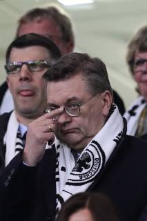 President Reinhard Grindel Germany friendly match Germany vs. Serbia in the Volkswagen Arena in Wolfsburg Germany football man man man 20 03 2019