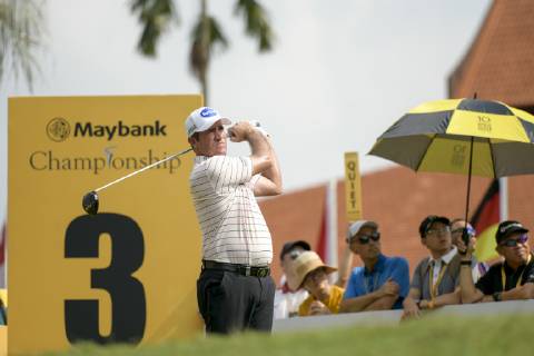 March 24, 2019 - Kuala Lumpur, Malaysia - Scott Hend of Australia hits his tee-shot on the 3rd hole on Day Four of the Maybank Championship at Saujana Golf and Country Club on March 24, 2019 in Kuala Lumpur, Malaysia. Maybank Championship 2019 - Day Four In Kuala Lumpur  - ZUMAn230 20190324_zaa_n230_067 Copyright: xChrisxJungx