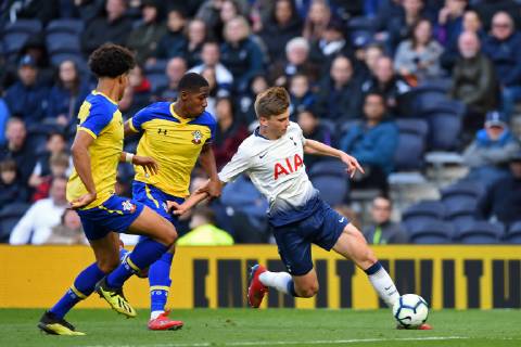 March 24, 2019 - London, United Kingdom - Tottenham U18 defender Dennis Cirkin in action during the Under 18 Premier League match between Tottenham Hotspur and Southampton at the Tottenham Hotspur Stadium, London on Sunday 24th March 2019. Tottenham Hotspur v Southampton - U18 Premier League - ZUMAn230 20190324_zaa_n230_709 Copyright: xMixNewsx