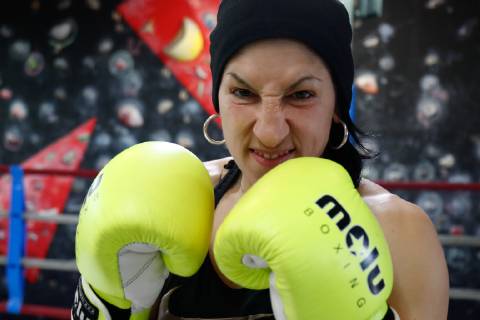 April 1, 2019 - Madrid, MADRID, SPAIN - MADRID, SPAIN - APRIL 01: The female European boxing Champion, Miriam Gutierrez portrait on April 01, 2019 in Madrid, Spain. BOXING - POLITICAL VISITS TO MIRIAM GURIERREZ - ZUMAa181 90418883st Copyright: xAFP7x