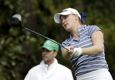 Jennifer Kupcho hits her tee shot on the 2nd hole in the final pairing of the final round of the Augusta National Women s Amateur at the Augusta National Golf Club in Augusta, Georgia, on April 6, 2019. The first ever Augusta National Women s Amateur was announced on Wednesday, April 4, 2018, by Augusta National Chairman Fred Ridley during his annual press conference PK Pressekonferenz at the Masters Tournament.  AUG20190406926 JOHNxANGELILLO