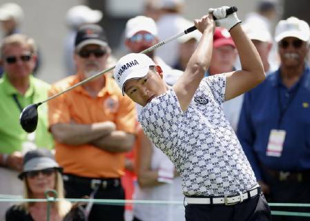 Golf: Masters Tournament Shugo Imahira of Japan plays a practice round for the Masters Tournament at Augusta National Golf Club in Augusta, Georgia, on April 8, 2019. 