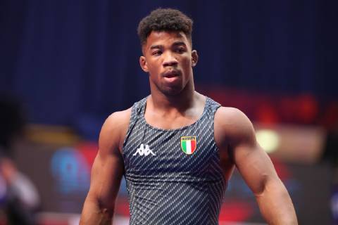 Wrestling European Championships 2019 09 04 2019 Bucharest Freestyle Day Two 74kg Freestyle Frank CHAMIZO MARQUEZ blue ITA