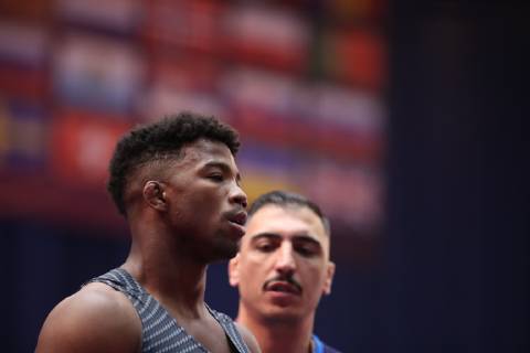 Wrestling European Championships 2019 09 04 2019 Bucharest Freestyle Day Two 74kg Freestyle Frank CHAMIZO MARQUEZ blue ITA