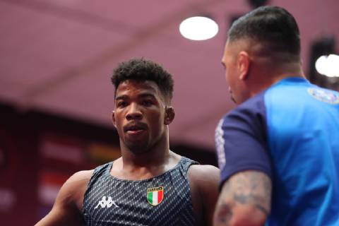 Wrestling European Championships 2019 09 04 2019 Bucharest Freestyle Day Two 74kg Freestyle Frank CHAMIZO MARQUEZ blue ITA