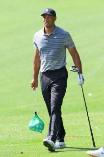 Golf: Masters Tournament Tiger Woods is pictured during practice for the Masters Tournament at Augusta National Golf Club in Augusta, Georgia, on April 9, 2019. 