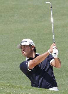 Golf: Masters Tournament Hideki Matsuyama of Japan plays a practice round at Augusta National Golf Club in Augusta, Georgia, on April 9, 2019, two days before the start of the Masters Tournament. 