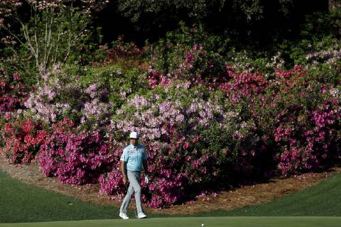 Stewart Cink walks off of the 13th green at practice on the Wednesday before the 2019 Masters Tournament at Augusta National Golf Club in Augusta, Georgia, on April 10, 2019.  AUG20190410103 JOHNxANGELILLO