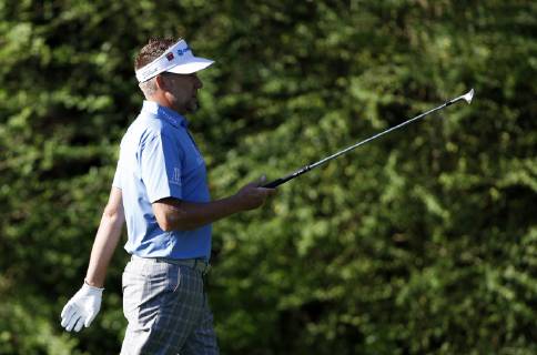 Ian Poulter of the United Kingdom walks to the 13th green at practice on the Wednesday before the 2019 Masters Tournament at Augusta National Golf Club in Augusta, Georgia, on April 10, 2019.  AUG20190410104 JOHNxANGELILLO