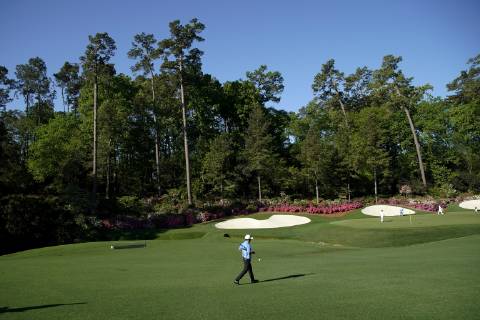 Charles Howell III walks to the 13th green at practice on the Wednesday before the 2019 Masters Tournament at Augusta National Golf Club in Augusta, Georgia, on April 10, 2019.  AUG20190410115 JOHNxANGELILLO