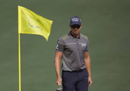 Henrik Stenson of Sweeden walks on the 2nd green in the first round at the 2019 Masters Tournament at Augusta National Golf Club in Augusta, Georgia, on April 11, 2019.  AUG20190411116 JOHNxANGELILLO