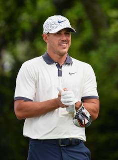 Brooks Koepka watches his drive off of the second tee during the second round of the Masters Tournament at Augusta National Golf Club in Augusta, Georgia, on April 12, 2019.  AUG20190412315 KEVINxDIETSCH