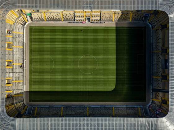 Aerial photo of the Rudolf Harbig Stadium 25 04 2019 Dresden Football GER 2 Bundesliga 2 BL Season 2018 2019 Rudolf Harbig Stadium SG Dynamo Dresden