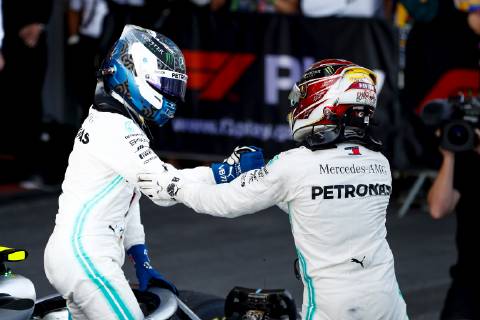 Lewis Hamilton Valtteri Bottas Mercedes Grand Prix Sebastian Vettel Scuderia Ferrari formula 1 GP Baku Azerbaijan 28 04 2019 Photo mspb Jerry Andre Lewis Hamilton Valtteri Bottas Azerbaijan