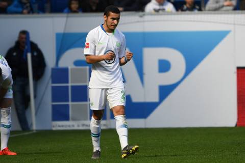 28 04 2019 xmeix Football 1 Bundesliga TSG 1899 Hoffenheim VfL Wolfsburg emspor v l Jubel zum Ausgleich zum 1 1 by De Asevedo Furtado VfL Wolfsburg DFL regulations prohibit any use of photographs as image sequences and or quasi video 1 Fussball Bundesliga TSG 1899 Hoffenheim VfL Wolfsburg Sinsheim Copyright: xEIBNER Meiserx EP_MEIS