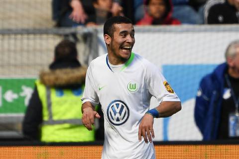 28 04 2019 xmeix Football 1 Bundesliga TSG 1899 Hoffenheim VfL Wolfsburg emspor v l Jubel zum Ausgleich zum 1 1 by De Asevedo Furtado VfL Wolfsburg DFL regulations prohibit any use of photographs as image sequences and or quasi video 1 Fussball Bundesliga TSG 1899 Hoffenheim VfL Wolfsburg Sinsheim Copyright: xEIBNER Meiserx EP_MEIS
