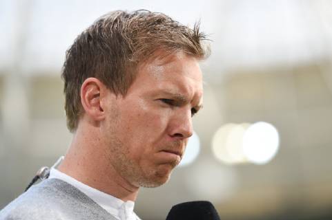28 04 2019 xmeix Soccer 1 Bundesliga TSG 1899 Hoffenheim VfL Wolfsburg emspor v l Hoffenheims coach Julian Nagelsmann TSG 1899 Hoffenheim DFL regulations prohibit any use of photographs as image sequences and or quasi video 1 Fussball Bundesliga TSG 1899 Hoffenheim VfL Wolfsburg Sinsheim Copyright: xEIBNER Meiserx EP_MEIS