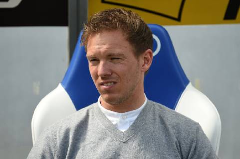 28 04 2019 xmeix Soccer 1 Bundesliga TSG 1899 Hoffenheim VfL Wolfsburg emspor v l Hoffenheims coach Julian Nagelsmann TSG 1899 Hoffenheim DFL regulations prohibit any use of photographs as image sequences and or quasi video 1 Fussball Bundesliga TSG 1899 Hoffenheim VfL Wolfsburg Sinsheim Copyright: xEIBNER Meiserx EP_MEIS