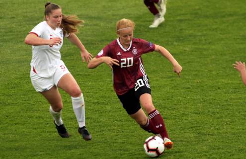 05.05.2019 Albena(Bulgaria) England-Germany UEFA U17 U 17 Under 17 European Championship EM Europameisterschaft women s football Livinia Seifert(R) Germany,Gracie Pearse(L) England : 