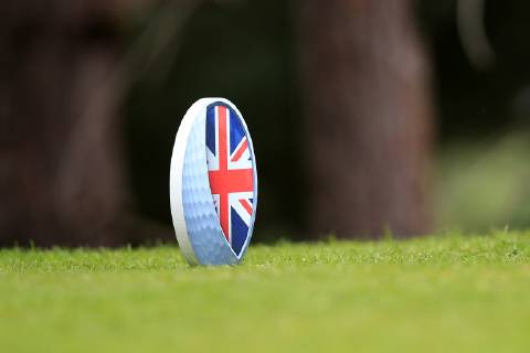 9th May 2019, Hillside Golf Club, Southport, England; Betfred British Masters, hosted by Tommy Fleetwood, first round ; a Betfred British Masters tee marker on the 9th hole  ActionPlus12132521 DavidxBlunsden