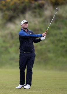 9th May 2019, Hillside Golf Club, Southport, England; Betfred British Masters, hosted by Tommy Fleetwood, first round ; Jack Senior (ENG) follows the flight of his approach shot to the 8th green  ActionPlus12132543 DavidxBlunsden