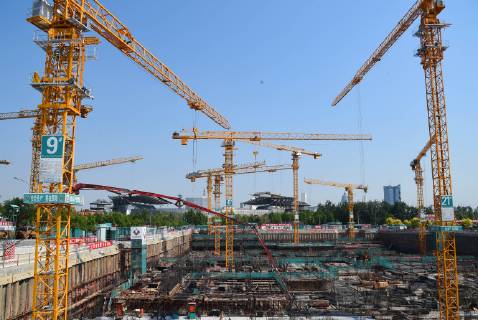 (190510) -- BEIJING, May 10, 2019 (Xinhua) -- Photo taken on May 9, 2019 shows the construction site of the Winter Olympic Village of the 2022 Winter Olympic Games Olympische Spiele Olympia OS in Beijing, China. According to an exclusive interview on Thursday with Xu Zhijun, deputy secretary of the Beijing Organizing Committee for the 2022 Olympic and Paralympic Winter games Winterspiele Spiele Summer games the preparation work is so far going smoothly in terms of many aspects such as infrastructure construction projects, as there are 1000 days left until the 2022 Beijing Winter Olympics begin. (Xinhua Ren Chao) (SP)CHINA-BEIJING-BEJING 2022 OLYMPIC GAMES-VENEUS-CONSTRUCTION SITE (CN)