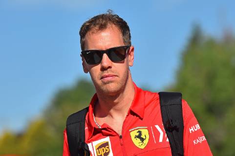 10 05 2019 xekx FIA Formula 1 Grand Prix of Spain 2019 Free Practice Emspor Sebastian Vettel Ferrari DFL DFB REGULATIONS PROHIBIT ANY USE OF PHOTOGRAPHS as IMAGE SEQUENCES and or QUASI VIDEO Barcelona eel-fotografie Eberhard Krieger