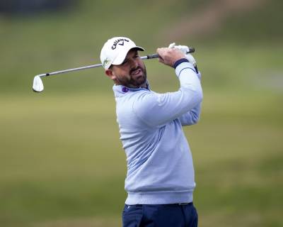 10th May 2019, Hillside Golf Club, Southport, England; Betfred British Masters, hosted by Tommy Fleetwood, day 2; Matthew Baldwin (ENG) plays his approach from the fairway on the par four 8th hole  ActionPlus12132894 DavidxBlunsden