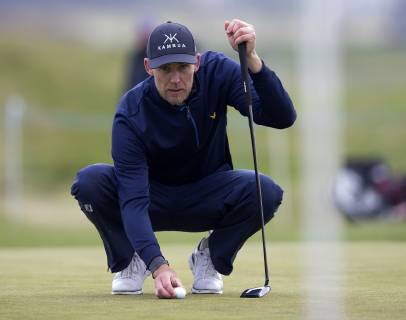 10th May 2019, Hillside Golf Club, Southport, England; Betfred British Masters, hosted by Tommy Fleetwood, day 2; Niklas Lemke (SWE) leading the tournament before the suspension of play at 10 under par, putts for birdie on the par three 4th hole  ActionPlus12132909 DavidxBlunsden