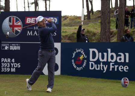 10th May 2019, Hillside Golf Club, Southport, England; Betfred British Masters, hosted by Tommy Fleetwood, day 2; Richard Sterne (RSA) hits a driver from the tee on the par four 8th hole  ActionPlus12133155 DavidxBlunsden