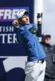 11th May 2019, Hillside Golf Club, Southport, England; Betfred British Masters, hosted by Tommy Fleetwood, day 3; Matthew Jordan (ENG) plays his drive on the 2nd tee  ActionPlus12133602 AlanxMartin