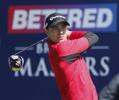 11th May 2019, Hillside Golf Club, Southport, England; Betfred British Masters, hosted by Tommy Fleetwood, day 3; Guido Migliozzi (ITA) plays his drive on the 2nd tee  ActionPlus12133635 AlanxMartin