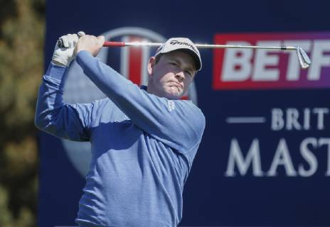 11th May 2019, Hillside Golf Club, Southport, England; Betfred British Masters, hosted by Tommy Fleetwood, day 3; Robert Macintyre (SCO) plays his drive on the 2nd tee  ActionPlus12133636 AlanxMartin