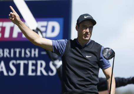 11th May 2019, Hillside Golf Club, Southport, England; Betfred British Masters, hosted by Tommy Fleetwood, day 3; Ross Fisher (ENG) watches his drive go wide and right off the 2nd tee  ActionPlus12133612 AlanxMartin