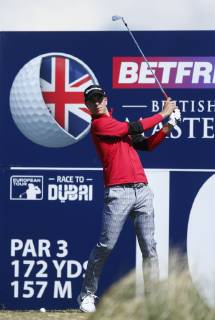 11th May 2019, Hillside Golf Club, Southport, England; Betfred British Masters, hosted by Tommy Fleetwood, day 3; Guido Migliozzi (ITA) plays his drive on the 10th tee  ActionPlus12133621 AlanxMartin
