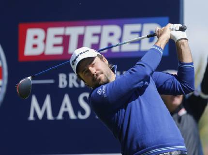 11th May 2019, Hillside Golf Club, Southport, England; Betfred British Masters, hosted by Tommy Fleetwood, day 3; Victor Dubuisson (FRA) plays his drive on the 2nd tee  ActionPlus12133640 AlanxMartin