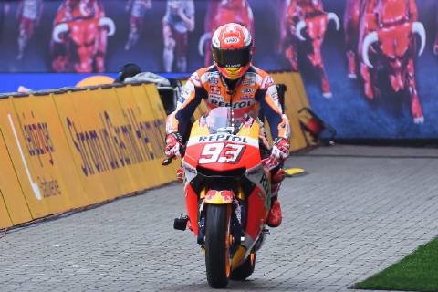 World Champion Marc Marquez ESP Honda Repsol Honda Team Red Bull Leipzig FC Bayern Muenchen Bundesliga 11 05 2019 DFL REGULATIONS PROHIBIT ANY USE OF PHOTOGRAPHS AS IMAGE SEQUENCES AND OR QUASI VIDEO Leipzig Sachsen Deutschland Copyright: xkolbert-press BurghardxSchreyerx