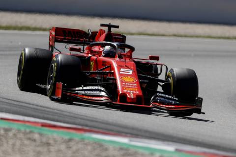 May 12, 2019 - Montmelo, Spain - SEBASTIAN VETTEL of Scuderia Ferrari Mission Winnow during the Formula 1 Spanish Grand Prix at Circuit de Barcelona-Catalunya in Montmelo, Spain. 2019 Formula 1 Spanish Grand Prix - Hamilton wins - ZUMAg147 20190512_zap_g147_004 Copyright: xJamesxGasperottix