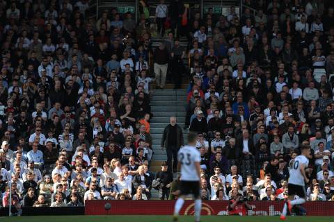 Fulham v Newcastle United Premier League Fulham supporters during the Premier League match at Craven Cottage, London Content Not Available For UK Newspapers Copyright: xRomenaxFogliatix FIL-13245-0043