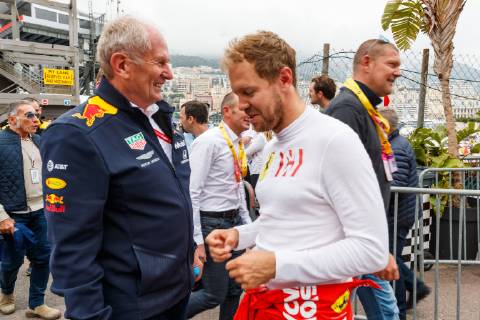 Sebastian Vettel Scuderia Ferrari Mission Winnow and Helmut Marko Red Bull Motorsport Consultant , Monaco Grand Prix 2019, Motorsport, Formula 1, 23 05 2019, Monaco Grand Prix 2019, Motorsport, Formula 1, 23 05 2019 Copyright: xNeisx Eibner-Pressefotox EP_ans