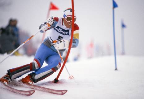 Alpine Skiing World Cup 1985 1986 Kitzbuehel ZURBRIGGEN SUI Alpine Skiing World Cup 1985 1986 Kitzbuehel Slalom 19 01 1986 Pirmin ZURBRIGGEN Switzerland Kitzbuehel Austria