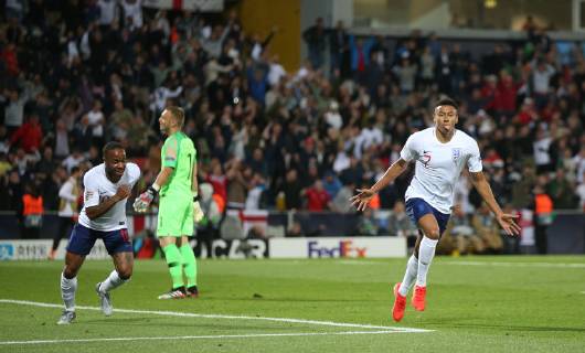 Netherlands v England UEFA Nations League Semi-Final Jessie Lingard of England celebrates after he scores what he thinks is their second goal only for it to be ruled offside during the UEFA Nations League Semi-Final match at Estadio D. Afonso Henrique, Guimaraes Content Not Available For UK Newspapers Copyright: xPaulxChestertonx FIL-13327-0125