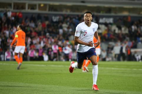 Netherlands v England UEFA Nations League Semi-Final Jessie Lingard of England celebrates after he scores what he thinks is their second goal only for it to be ruled offside during the UEFA Nations League Semi-Final match at Estadio D. Afonso Henrique, Guimaraes Content Not Available For UK Newspapers Copyright: xPaulxChestertonx FIL-13327-0130