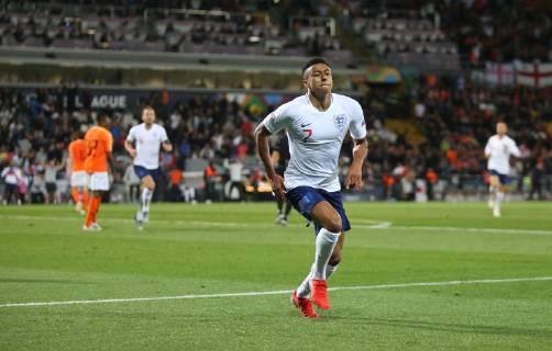 Netherlands v England UEFA Nations League Semi-Final Jessie Lingard of England celebrates after he scores what he thinks is their second goal only for it to be ruled offside during the UEFA Nations League Semi-Final match at Estadio D. Afonso Henrique, Guimaraes Content Not Available For UK Newspapers Copyright: xPaulxChestertonx FIL-13327-0131