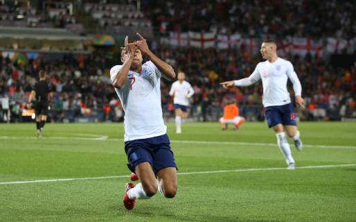 Netherlands v England UEFA Nations League Semi-Final Jessie Lingard of England celebrates after he scores what he thinks is their second goal only for it to be ruled offside during the UEFA Nations League Semi-Final match at Estadio D. Afonso Henrique, Guimaraes Content Not Available For UK Newspapers Copyright: xPaulxChestertonx FIL-13327-0132