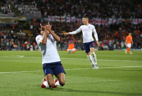 Netherlands v England UEFA Nations League Semi-Final Jessie Lingard of England celebrates after he scores what he thinks is their second goal only for it to be ruled offside during the UEFA Nations League Semi-Final match at Estadio D. Afonso Henrique, Guimaraes Content Not Available For UK Newspapers Copyright: xPaulxChestertonx FIL-13327-0133