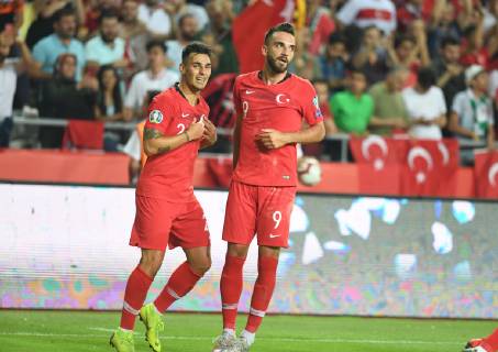 Fußball, EM Quali, Türkei - Frankreich Fußball, EM Quali, Türkei - Frankreich Turkey™s Kaan Ayhan celebrates his goal during Euro 2020 group H qualifying soccer match between Turkey and France at the Konya City Stadium in Konya, Turkey, June 8, 2019.  Copyright: AbdurrahmanxAntakyali 16395182