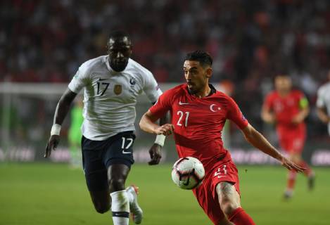Turkey™s Irfan CAn Kahveci and France™s Moussa, Sissoko during Euro 2020 group H qualifying soccer match between Turkey and France at the Konya City Stadium in Konya, Turkey, June 8, 2019.  Copyright: AbdurrahmanxAntakyali 16395215