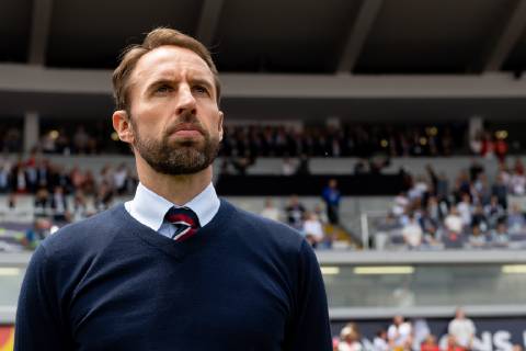 Guimaraes, Portugal, 09 06 2019, UEFA Nations League, Match for 3rd place, Switzerland England, coach Gareth Southgate ENG watching Defodi 01053042998 Defodi-053 DF???L REGULATIONS PROHIBIT ANY USE OF PHOTOGRAPHS AS IMAGE SEQUENCES AND OR QUASI-VIDEO.