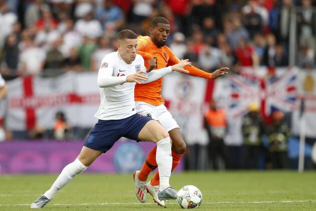 GUIMARAES, 06-06-2019, Estadio D. Afonso Henriques , UEFA Nations League Semi Final. England player Ross Barkley on the ball during the game Netherlands - England 3-1. Netherlands - England x3634865x Copyright: